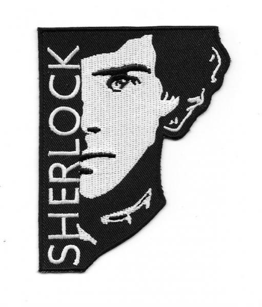 Sherlock TV Series Face Silhouette Logo 4" High Embroidered Patch NEW UNUSED