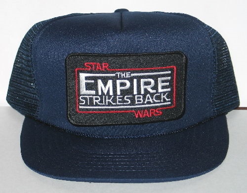 Star Wars The Empire Strikes Movie Name Logo Patch on a Black Baseball Cap Hat picture