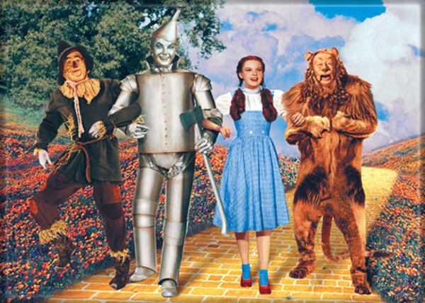 The Wizard of Oz Cast On Yellow Brick Road Photo Refrigerator Magnet NEW UNUSED