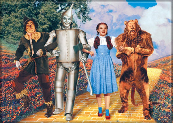 The Wizard of Oz Cast On Yellow Brick Road Photo Refrigerator Magnet NEW UNUSED picture