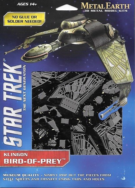 Star Trek Klingon Bird of Prey Metal Earth 3-D Laser Cut Steel Model Kit #MMS282