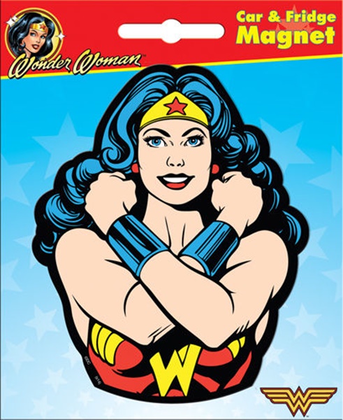 DC Comics Wonder Woman Figure With Arms Crossed Image Car Magnet NEW UNUSED