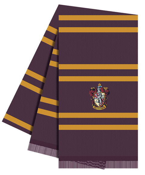 Harry Potter House of Gryffindor Colors and Crest Knitted Scarf NEW UNUSED picture