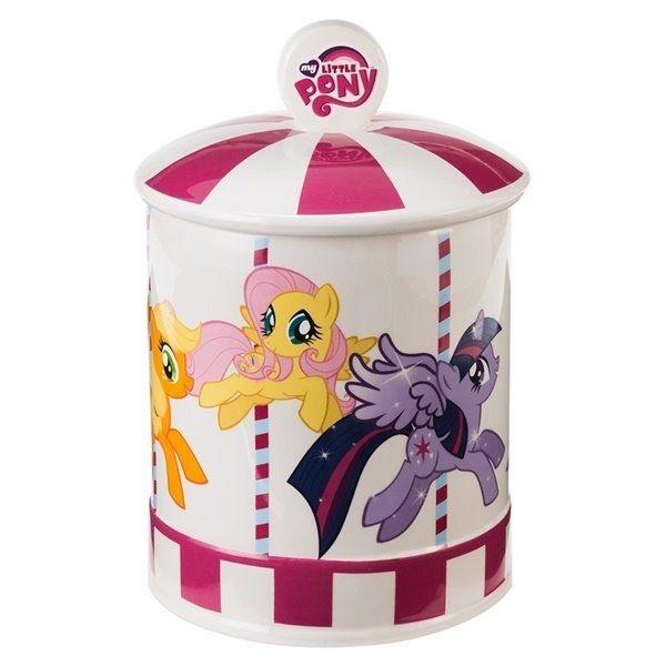 My Little Pony Character Images Carousel Ceramic Cookie Jar, NEW UNUSED BOXED picture