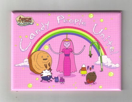 Adventure Time Princess Bubblegum Candy People Unite! Refrigerator Magnet, NEW