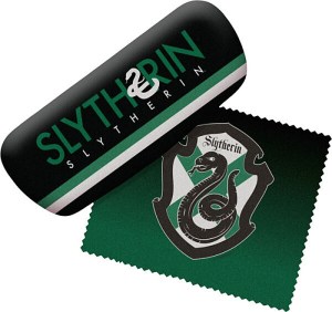 Harry Potter House of Slytherin Eyeglasses Case With Logo Cleaning Cloth UNUSED picture