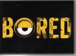 Despicable Me Movie Minion Stuarts Eye in Word Bored Refrigerator Magnet, NEW