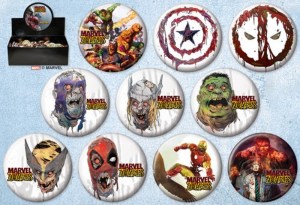 Marvel Comics Zombies Metal Comic Art Button Assortment of 144 Series 4 BOXED picture