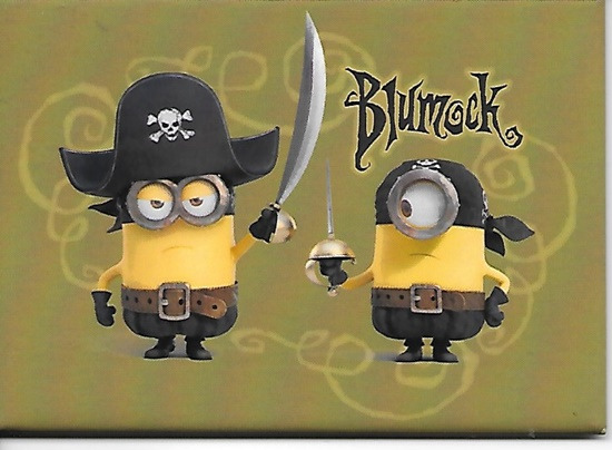 Minions Movie Eye Matey Stuart and Kevin as Pirates Refrigerator Magnet UNUSED