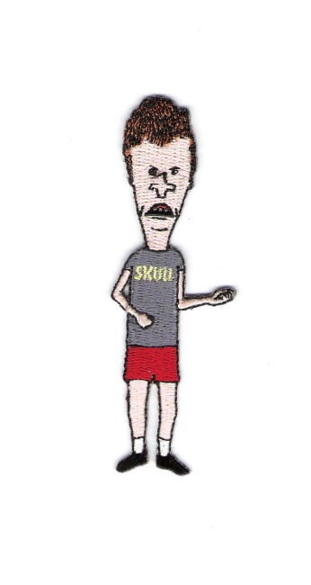 Beavis and Butthead "Butthead" Figure Die-Cut Embroidered Patch, NEW UNUSED
