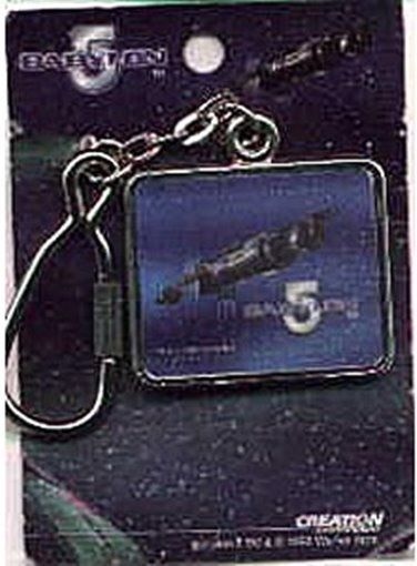 Babylon 5 TV Series Babylon 5 Station Photo Metal Keychain 1998 NEW UNUSED