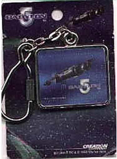 Babylon 5 TV Series Babylon 5 Station Photo Metal Keychain 1998 NEW UNUSED picture