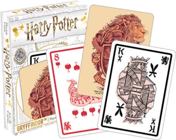 Harry Potter Gryffindor House Themed Illustrated Poker Size Playing Cards, NEW