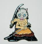 Demon Slayer Anime Inosuke Hashibira with Sword Metal Enamel Pin NEW UNUSED