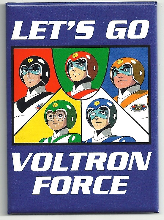 Voltron Let's Go Voltron Force Group Refrigerator Magnet NEW UNUSED