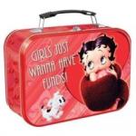 Betty Boop Girls Just Wanna Have Funds! Large Tin Tote Lunchbox, NEW UNUSED