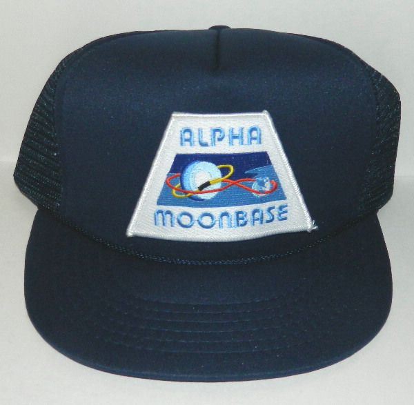 Space: 1999 TV Series Alpha Moonbase Uniform Logo Patch on Blue Baseball Cap Hat