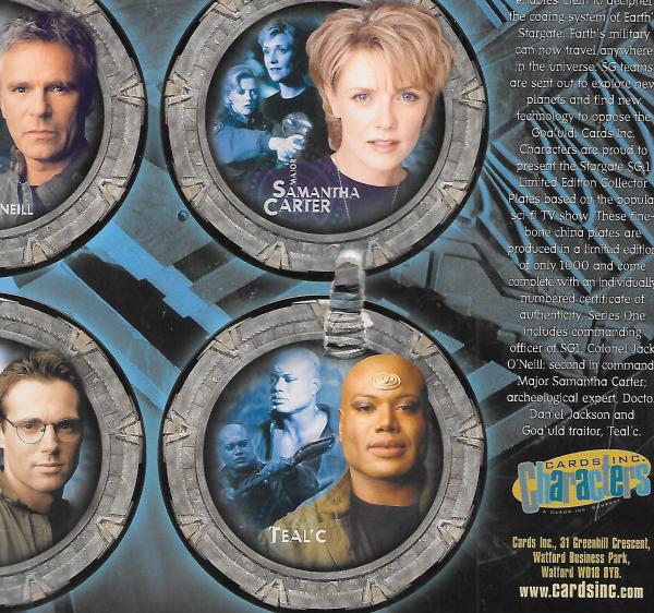 Stargate SG-1 Teal'c Collage Ltd. Ed. Numb. Bone China Plate 2004 COA TORN BOX 1 NEW UNUSED picture