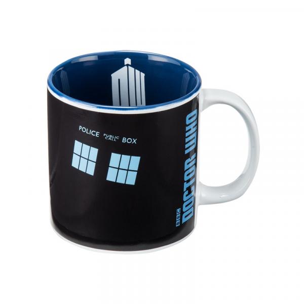 Doctor Who Tardis and ICONS Heat Reactive 20 oz Ceramic Mug NEW UNUSED picture