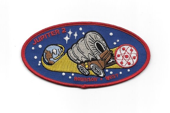 Lost In Space Original TV Series Jupiter 2 Logo Embroidered Patch, NEW UNUSED