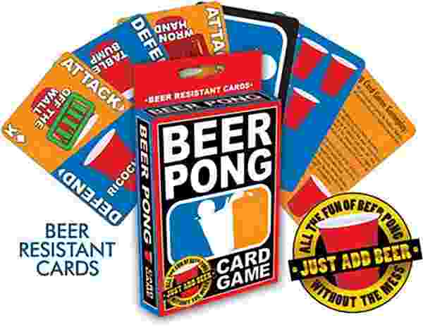 Beer Pong Card Game Art Illustrated Poker Size Playing Cards Deck NEW SEALED picture