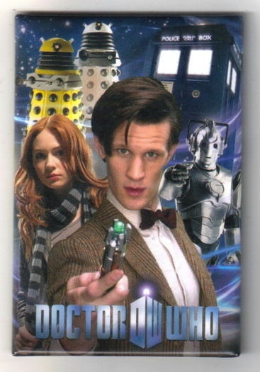 Doctor Who 11th Doctor and Amy Collage 2 x 3 Refrigerator Magnet, NEW UNUSED picture