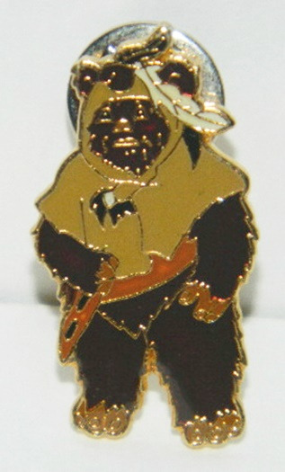 Star Wars: Wicket the Ewok Full Figure Enamel Metal Pin, NEW UNUSED picture