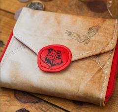 Harry Potter Harry's Hogwarts Letter Design Bi-Fold Vinyl Wallet NEW UNUSED picture