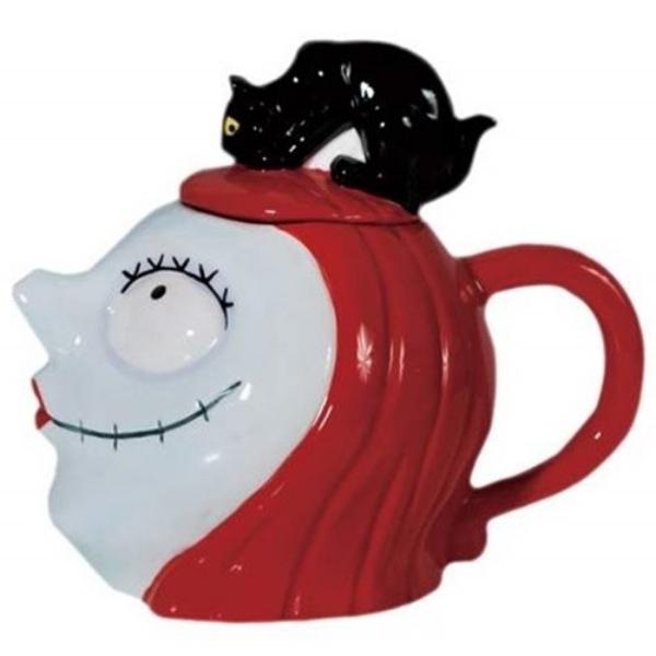 The Nightmare Before Christmas Sally Head with Cat Ceramic 32 oz Teapot UNUSED picture