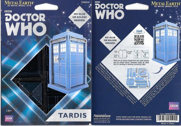 Doctor Who TV Series Blue Tardis Figure Metal Earth Steel Model Kit NEW SEALED
