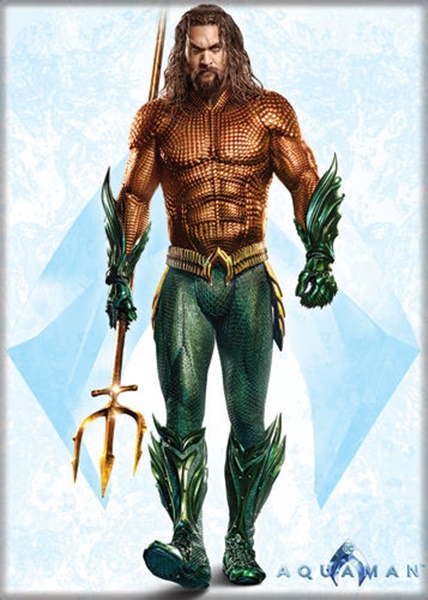 Aquaman Movie Full Body With Trident Image Photo Refrigerator Magnet NEW UNUSED