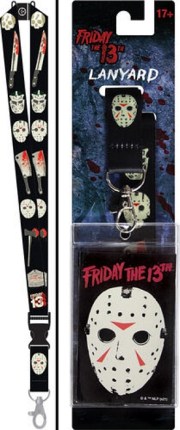 Friday the 13th Movie Hockey Mask Logo Lanyard and Photo Badge Holder NEW UNUSED