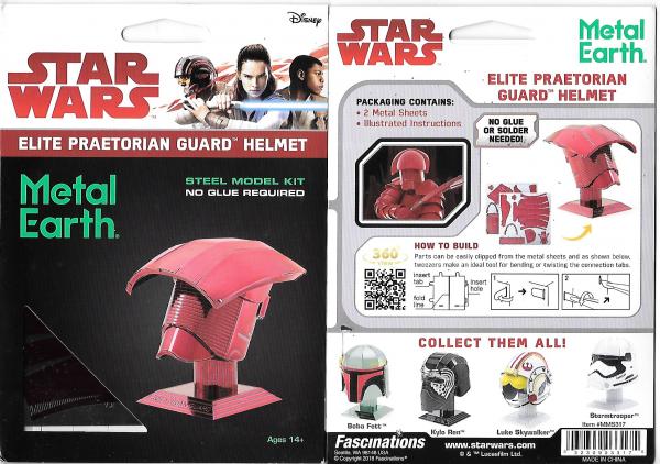 Star Wars Praetorian Guard Helmet Metal Earth 3-D Laser Cut Steel Model Kit NEW picture