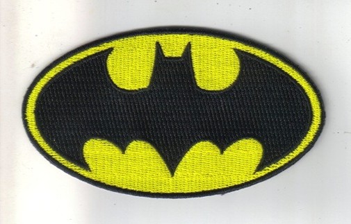 DC Comics Batman Comic Book Bat Chest Logo Chenille Style Fuzzy Patch NEW UNUSED picture