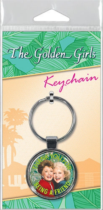 The Golden Girls Blanche and Rose Being A Friend Photo Round Metal Key Chain NEW