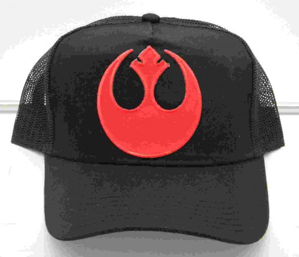 Star Wars Rebel Alliance Red Squadron Logo Patch on a Black Baseball Cap Hat NEW picture