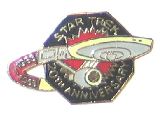 Star Trek 20th Anniversary Logo Metal Enamel Pin 1966-1986 NEW UNUSED picture