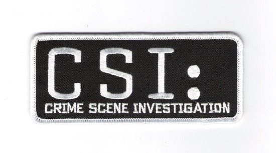 CSI: TV Series Name Logo 4 3/4" Wide Embroidered Patch Version 2, NEW UNUSED
