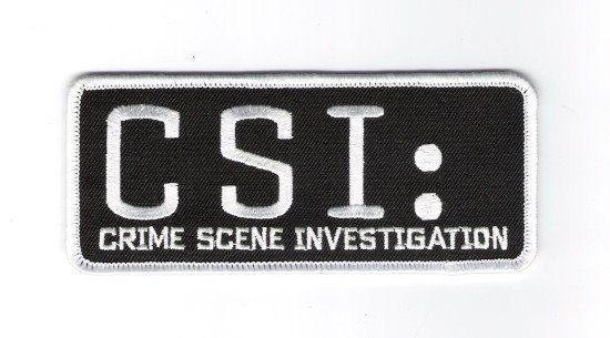 CSI: TV Series Name Logo 4 3/4" Wide Embroidered Patch Version 2, NEW UNUSED picture