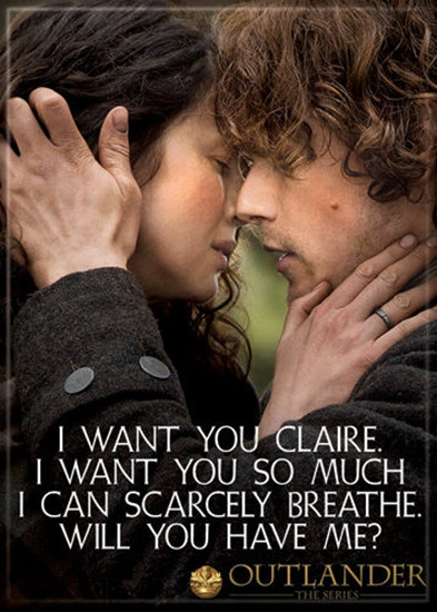 Outlander TV Series Claire and Jamie I Want You Photo Refrigerator Magnet NEW
