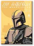 Star Wars The Mandalorian Figure On Yellow Art Image Refrigerator Magnet UNUSED