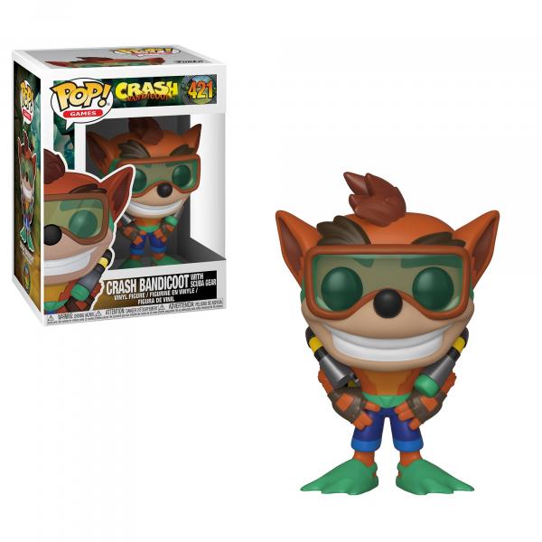 Crash Bandicoot Video Game with Scuba Gear POP! Vinyl Figure #421 FUNKO NEW MIB