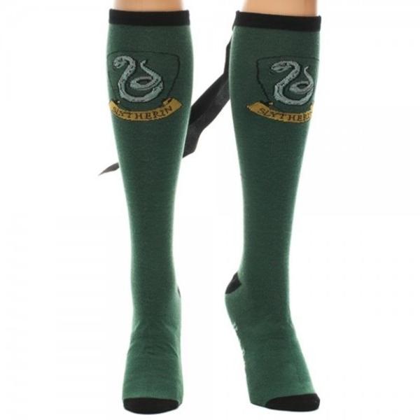 Harry Potter House of Slytherin Juniors Knee High Derby Socks with Cape UNUSED picture