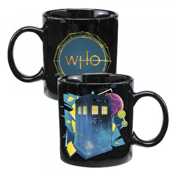 Doctor Who Tardis Blue & Black Doctor #13 Heat Reactive 12 oz Ceramic Coffee Mug
