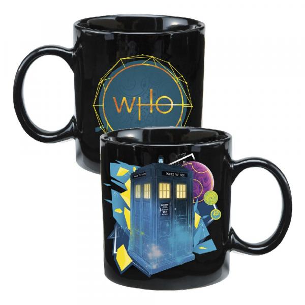 Doctor Who Tardis Blue & Black Doctor #13 Heat Reactive 12 oz Ceramic Coffee Mug picture