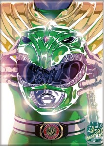 Mighty Morphin Power Rangers Green Ranger Holding Helmet Refrigerator Magnet NEW picture