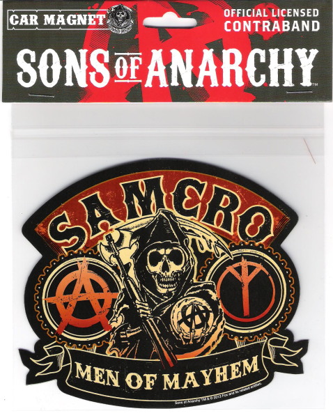 Sons of Anarchy TV Series Men of Mayhem Logo Image Large Car Magnet, NEW UNUSED picture