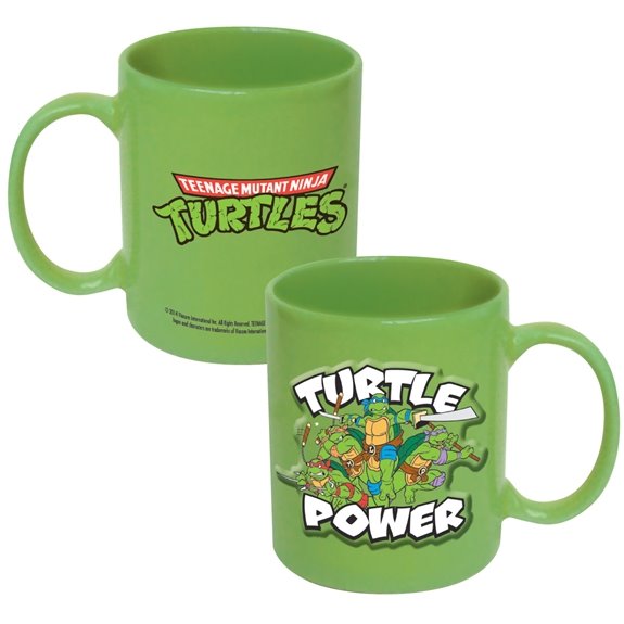 Teenage Mutant Ninja Turtles Turtle Power 20 oz Embossed Ceramic Coffee Mug NEW picture