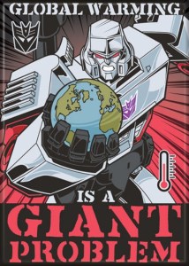 Transformers Animated TV Global Warning is a Giant Problem Refrigerator Magnet