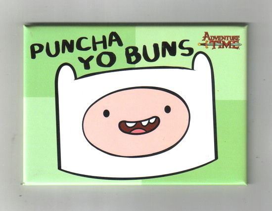 Adventure Time Finn Saying Puncha Yo Buns Refrigerator Magnet, NEW UNUSED picture